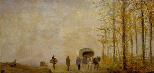 Paisaje Con Carreta Oil Painting by Ricardo Baroja Nessi