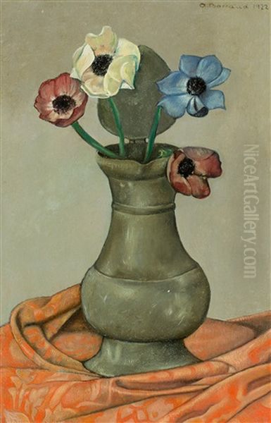 Anemones Oil Painting by Aime Victor Barraud
