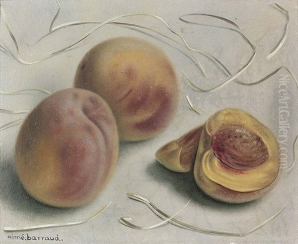 Nature Morte Aux Peches Oil Painting by Aime Victor Barraud