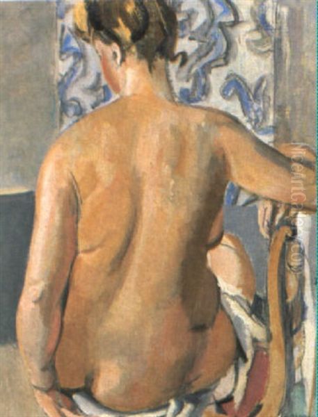 Une Fille Oil Painting by Maurice Barraud