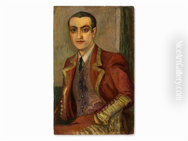 Ragazzo (giovane) In Costume Spagnolo Oil Painting by Erme Barrera-Bossi