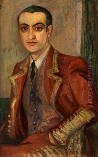 Ragazzo (giovane) In Costume Spagnulo, Ende Oil Painting by Erme Barrera-Bossi
