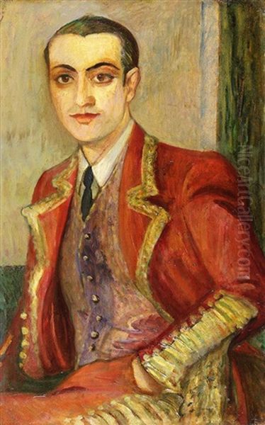 Ragazzo (giovane) In Costume Spagnolo Oil Painting by Erme Barrera-Bossi