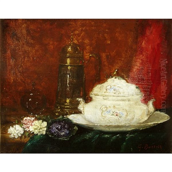 Nature Morte Avec Sucrier Oil Painting by Gustave Barrier