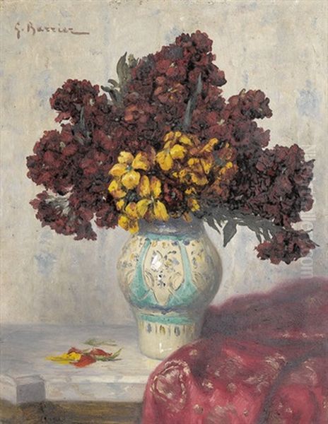 Stillleben Mit Nelken Oil Painting by Gustave Barrier