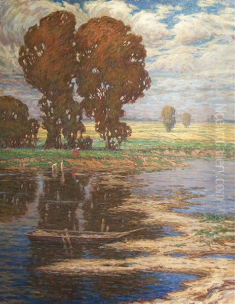 Koupani Oil Painting by Josef Barta