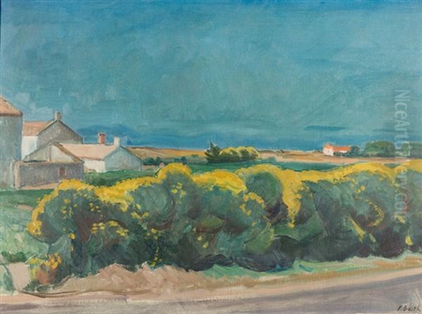 <ginsterlandschaft> Oil Painting by Paul Basilius Barth