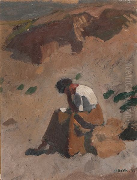 Figur In Den Dunen Oil Painting by Paul Basilius Barth