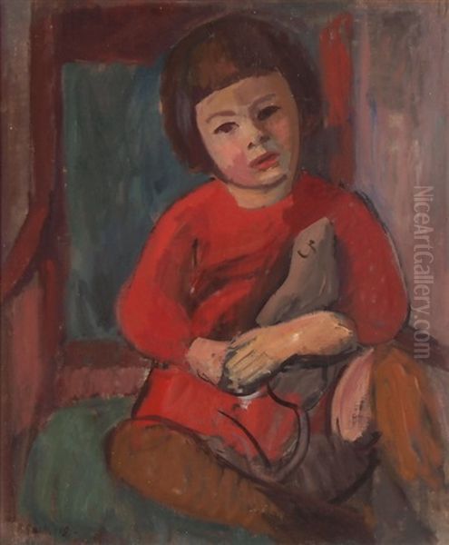 Portrat Eines Madchens Oil Painting by Paul Basilius Barth