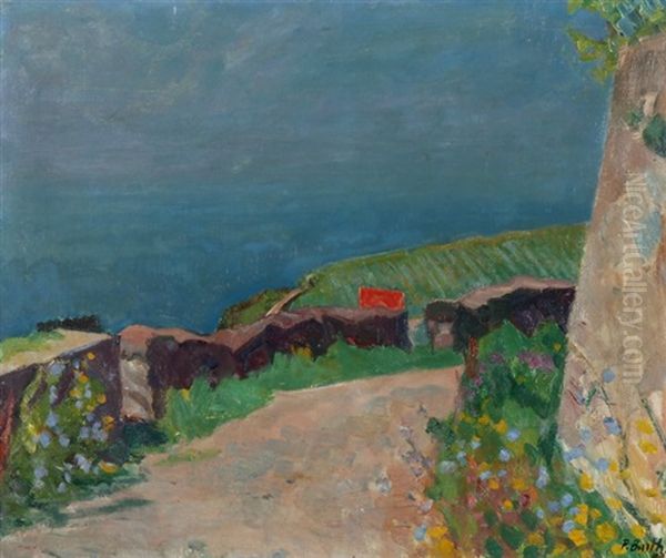 Blick Von Den Rebbergen Auf Den Genfersee Oil Painting by Paul Basilius Barth