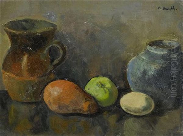 Stillleben Mit Fruchten Und Zwei Krugen Oil Painting by Paul Basilius Barth