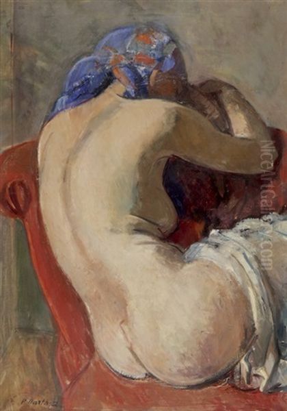 Weiblicher Ruckenakt Oil Painting by Paul Basilius Barth