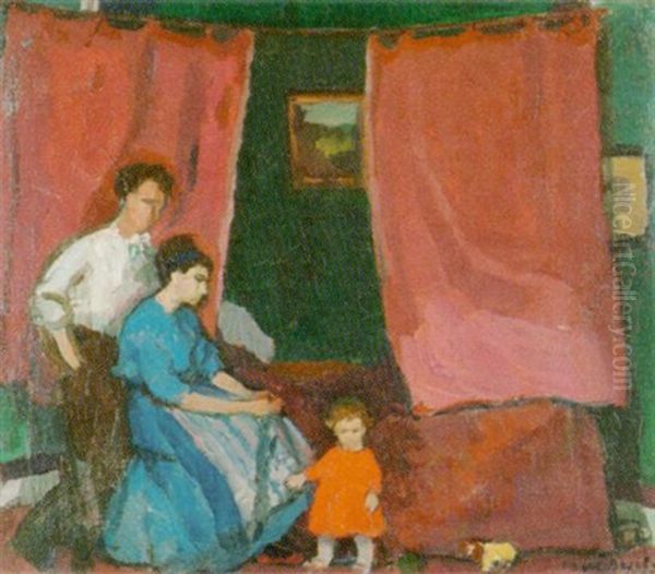 Interieur Paris (rue Vaugirard) Oil Painting by Paul Basilius Barth