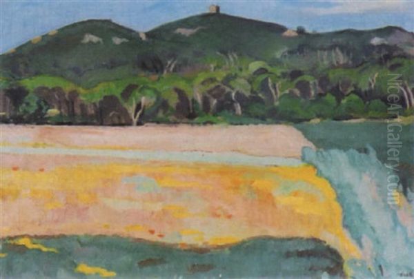 Landschaft Auf Der Insel Porquerolles Oil Painting by Paul Basilius Barth