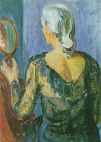 Frau Bei Der Toilette Oil Painting by Paul Basilius Barth