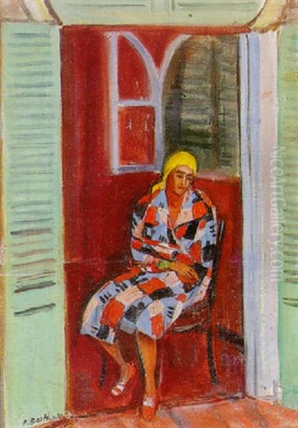 Sitzender In Interieur Oil Painting by Paul Basilius Barth