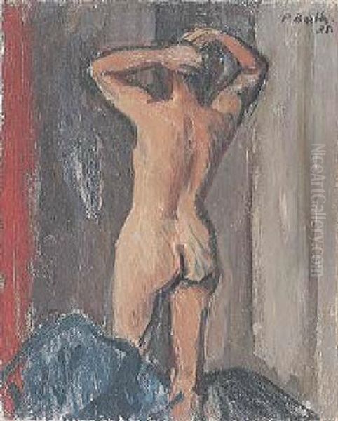 Stehender Akt Oil Painting by Paul Basilius Barth