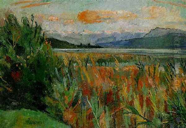 Genferseelandschaft Oil Painting by Paul Basilius Barth