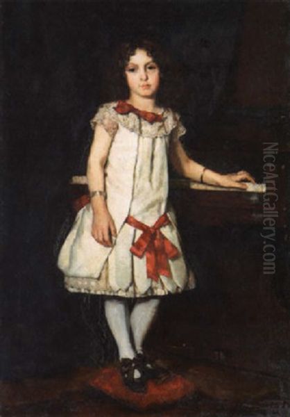 Jeune Fille Oil Painting by Marius Barthalot