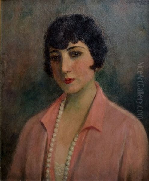 Juana De Ibarbourou Oil Painting by Manuel Barthold