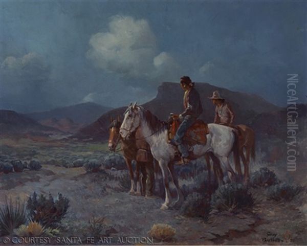 Navajos Oil Painting by Gray Phineas Bartlett