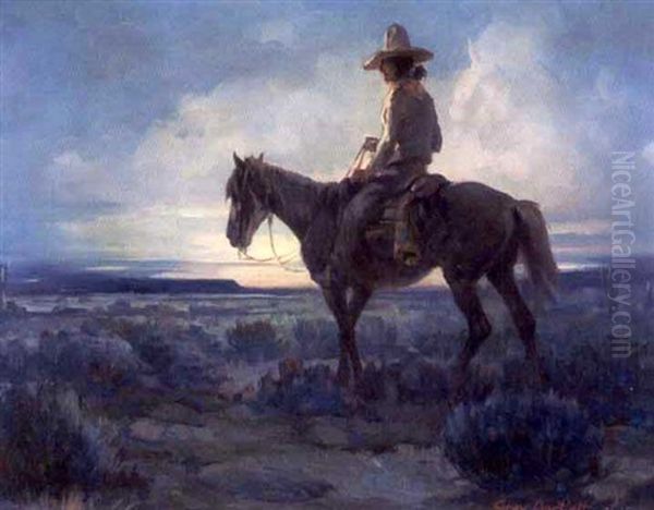 The Lone Rider Oil Painting by Gray Phineas Bartlett