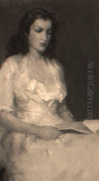 The Lady In Pink Oil Painting by Gray Phineas Bartlett