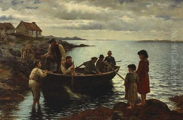 The Return From The Seal-hunt Oil Painting by William H. Bartlett