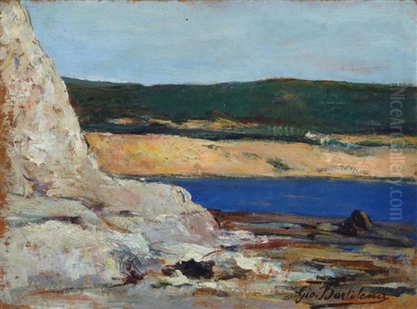 Marina Oil Painting by Giovanni Bartolena