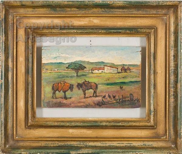 Senza Titolo Oil Painting by Giovanni Bartolena