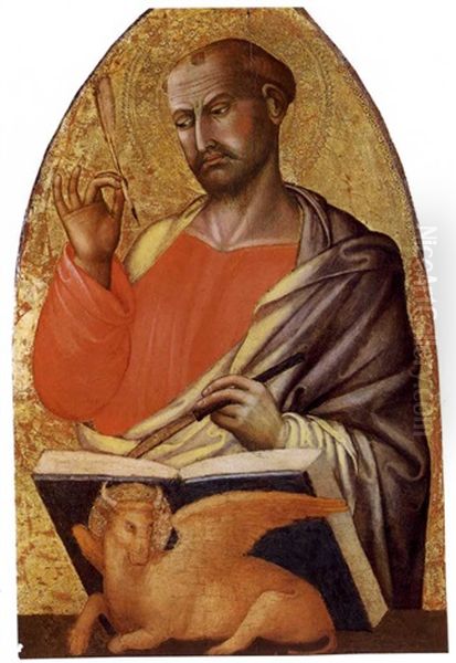 Der Evangelist Lukas Oil Painting by Martino di Bartolommeo di Biagio
