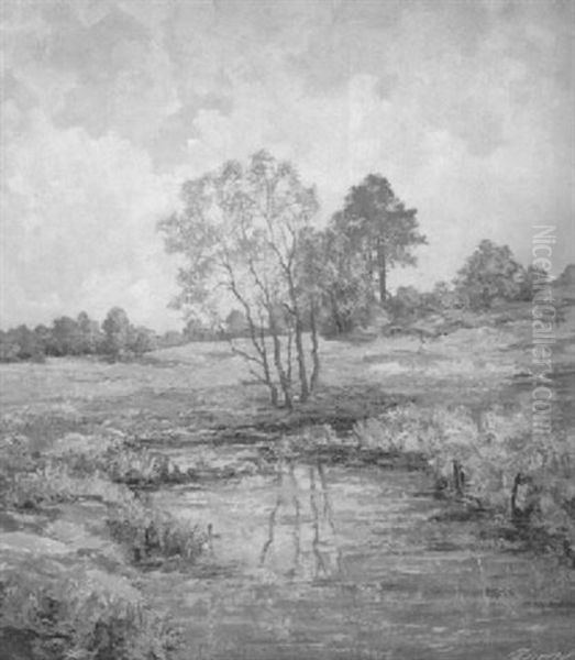 Bachlandschaft Mit Baumen Oil Painting by Frans von Bartsch