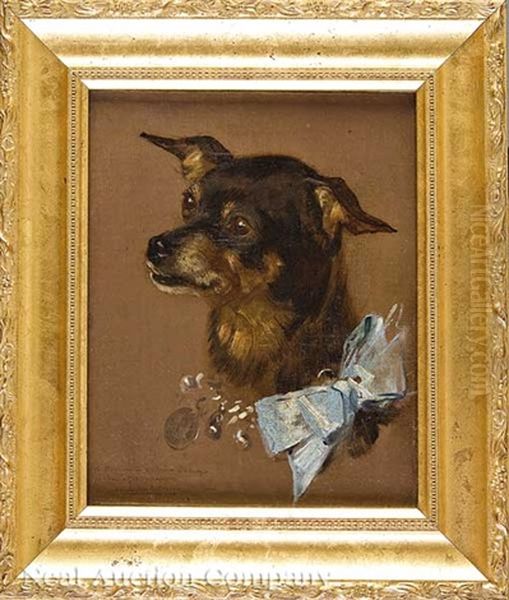 Portrait Of A Terrier Oil Painting by Marcel Baschet