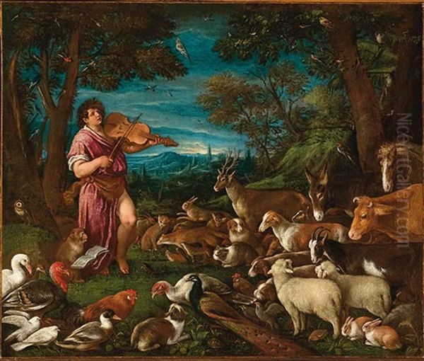Orfeo E Gli Animali Oil Painting by Francesco Bassano the Younger