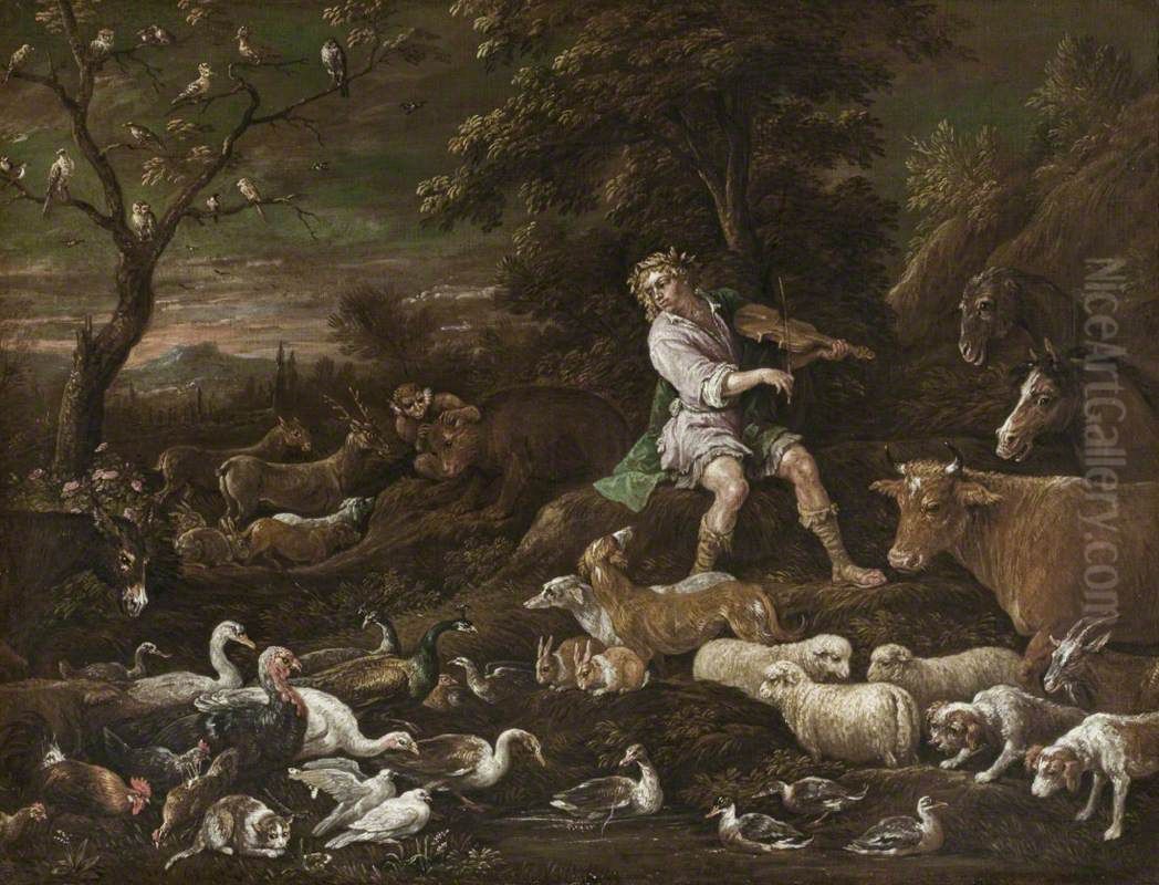 Orpheus Charming The Animals Oil Painting by Francesco Bassano the Younger