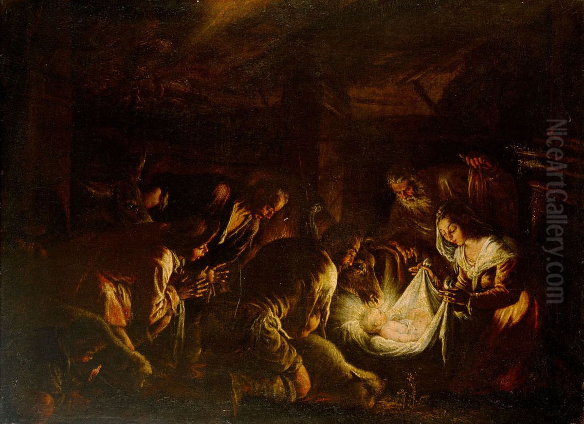 Adoration Of The Shepherds Oil Painting by Francesco Bassano the Younger