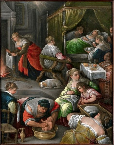 The Baptism Of Christ Oil Painting by Francesco, II Bassano