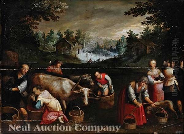 Allegory Of Autumn Oil Painting by Francesco, II Bassano