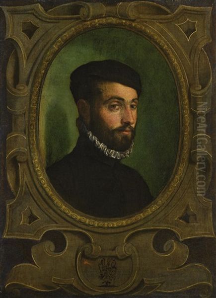 Portrait Of Torquato Tasso, Aged 22 Oil Painting by Jacopo Bassano (Jacopo da Ponte)