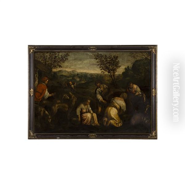 Allegory Of Spring Oil Painting by Jacopo Bassano (Jacopo da Ponte)