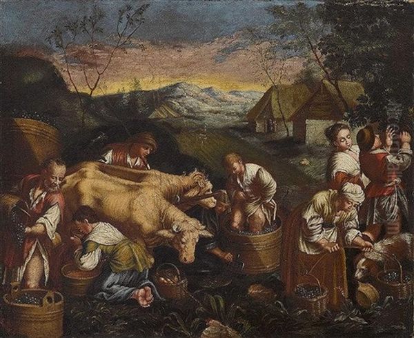 Der Herbst Oil Painting by Jacopo Bassano (Jacopo da Ponte)