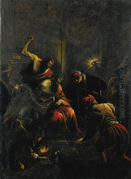 Christ Crowned With Thorns Oil Painting by Jacopo Bassano (Jacopo da Ponte)