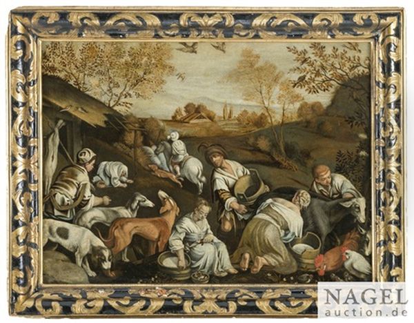 Folge Der Vier Jahreszeiten Oil Painting by Jacopo Bassano (Jacopo da Ponte)