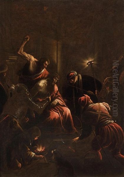 The Flagellation Oil Painting by Jacopo Bassano (Jacopo da Ponte)