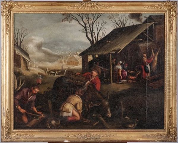L'ete Et L'hiver (2 Works) Oil Painting by Jacopo Bassano (Jacopo da Ponte)