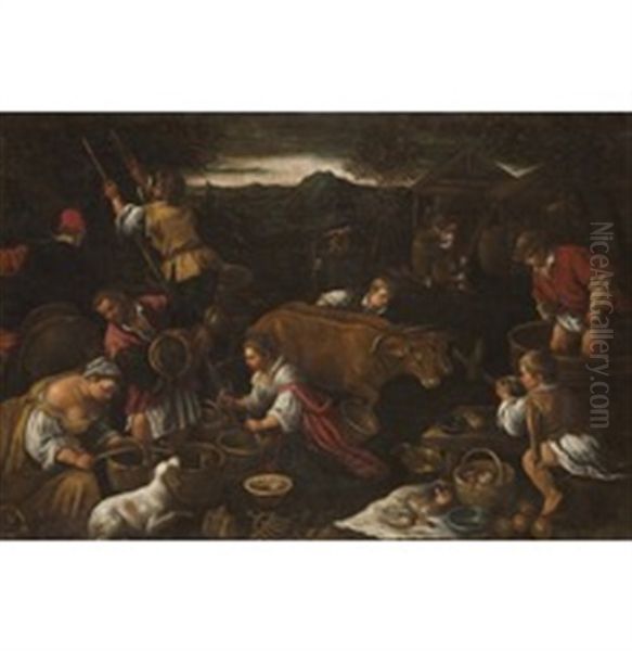 Allegoria Dell'autunno Oil Painting by Jacopo Bassano (Jacopo da Ponte)