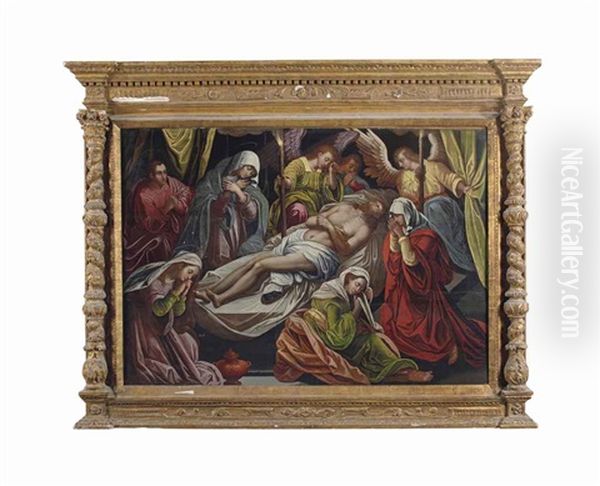 Les Saintes Femmes Au Tombeau Oil Painting by Jacopo Bassano (Jacopo da Ponte)