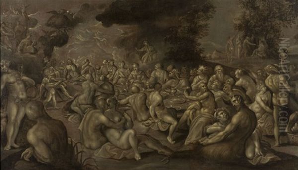 Le Printemps Oil Painting by Jacopo Bassano (Jacopo da Ponte)