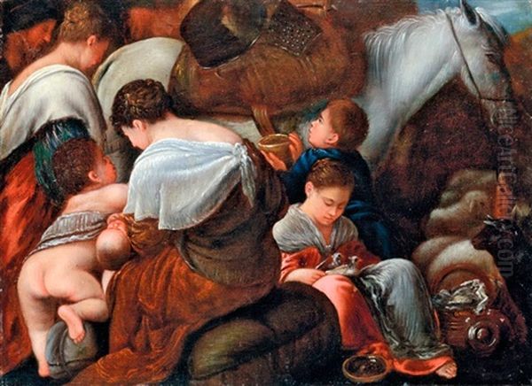 Piheno Pasztorok - Toredek Oil Painting by Jacopo Bassano (Jacopo da Ponte)