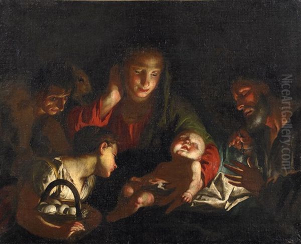 Anbetung Der Hirten Oil Painting by Jacopo Bassano (Jacopo da Ponte)